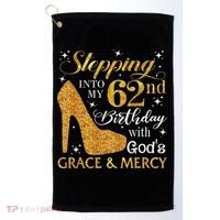 Stepping Into My 62nd Birthday With God's Grace & Mercy Golf Towel thumb 0