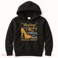 Stepping Into My 62nd Birthday With God's Grace & Mercy Kids Hoodie thumb 0