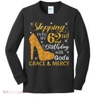 Stepping Into My 62nd Birthday With God's Grace & Mercy Kids Long Sleeve Shirt thumb 0