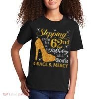 Stepping Into My 62nd Birthday With God's Grace & Mercy Kids T-Shirt thumb 2