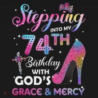Stepping Into My 74th Birthday Gift Women 74 Years Old Pumps Sweatshirt thumb 3