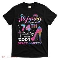 Stepping Into My 74th Birthday Gift Women 74 Years Old Pumps T-Shirt thumb 0