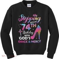 Stepping Into My 74th Birthday Gift Women 74 Years Old Pumps Kids Sweatshirt thumb 0