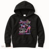Stepping Into My 74th Birthday Gift Women 74 Years Old Pumps Kids Hoodie thumb 0