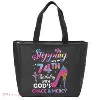 Stepping Into My 74th Birthday Gift Women 74 Years Old Pumps Tote Bag thumb 0