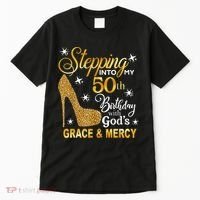 Stepping into my 50th birthday with God's grace & Mercy Tall T-Shirt thumb 0