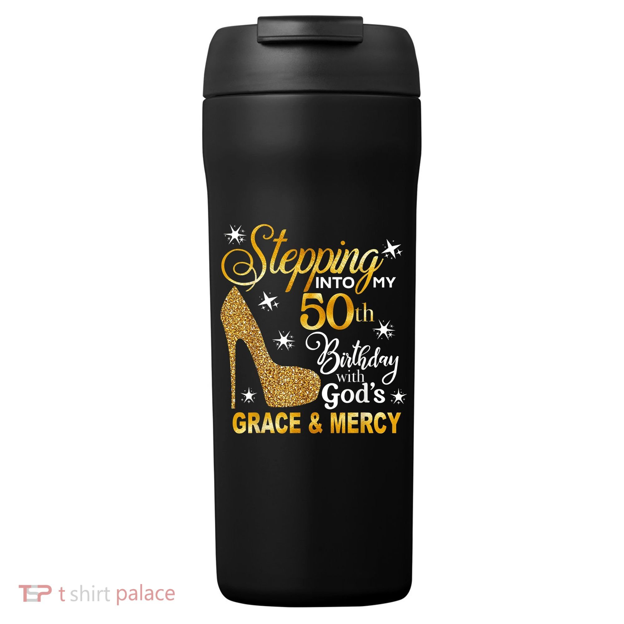 Stepping into my 50th birthday with God's grace & Mercy 24oz Duet Stainless Steel Tumbler