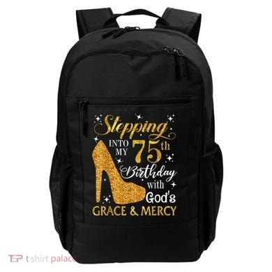 Stepping into my 75th Birthday Present with God's grace & Mercy Tee Backpack