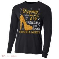 Stepping into my 75th Birthday Present with God's grace & Mercy Tee Cooling Performance Long Sleeve Crew thumb 0
