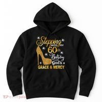 Stepping into my 60th birthday with God's grace & Mercy Hoodie thumb 0