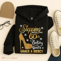 Stepping into my 60th birthday with God's grace & Mercy Hoodie thumb 4