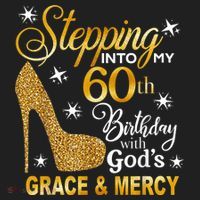 Stepping into my 60th birthday with God's grace & Mercy 40oz Vacuum Insulated Stainless Steel Travel Tumbler thumb 4