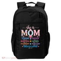She Is Mom Bible Verses Christian Jesus Mothers Day Floral Backpack thumb 0