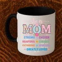 She Is Mom Bible Verses Christian Jesus Mothers Day Floral Coffee Mug thumb 2