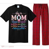 She Is Mom Bible Verses Christian Jesus Mothers Day Floral Pajama Set thumb 0