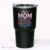She Is Mom Bible Verses Christian Jesus Mothers Day Floral Tumbler thumb 0