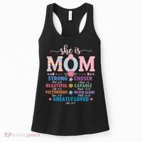 She Is Mom Bible Verses Christian Jesus Mothers Day Floral Women's Tank Top thumb 0