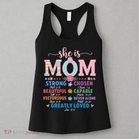 She Is Mom Bible Verses Christian Jesus Mothers Day Floral Women's Tank Top thumb 3