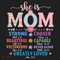 She Is Mom Bible Verses Christian Jesus Mothers Day Floral Hat thumb 2