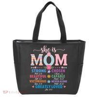 She Is Mom Bible Verses Christian Jesus Mothers Day Floral Tote Bag thumb 0