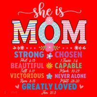 She Is Mom Bible Verses Christian Jesus Mothers Day Floral Santa Hat thumb 1