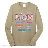 She Is Mom Bible Verses Christian Jesus Mothers Day Floral Long Sleeve Shirt thumb 0