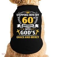 Stepping into my 60th birthday with gods grace and mercy Doggie Tank thumb 0