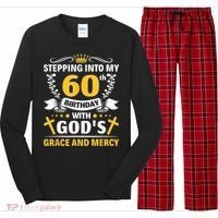 Stepping into my 60th birthday with gods grace and mercy Long Sleeve Pajama Set thumb 0