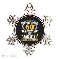 Stepping into my 60th birthday with gods grace and mercy Ornament thumb 0