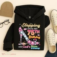 Stepping Into My 75th Birthday With God's Grace And Mercy Hoodie thumb 4