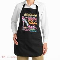 Stepping Into My 75th Birthday With God's Grace And Mercy Apron thumb 2