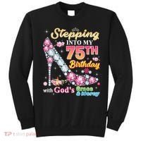 Stepping Into My 75th Birthday With God's Grace And Mercy Sweatshirt thumb 0
