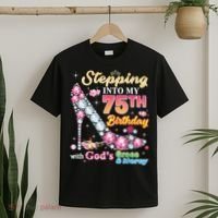 Stepping Into My 75th Birthday With God's Grace And Mercy T-Shirt thumb 2