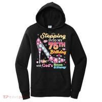 Stepping Into My 75th Birthday With God's Grace And Mercy Women's Hoodie thumb 0