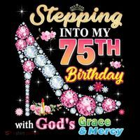 Stepping Into My 75th Birthday With God's Grace And Mercy Women's Hoodie thumb 2