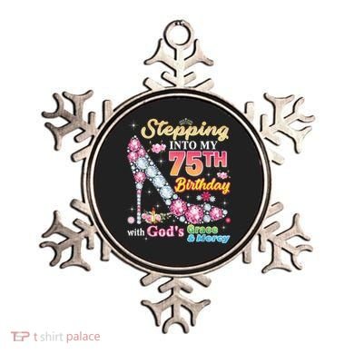 Stepping Into My 75th Birthday With God's Grace And Mercy Ornament