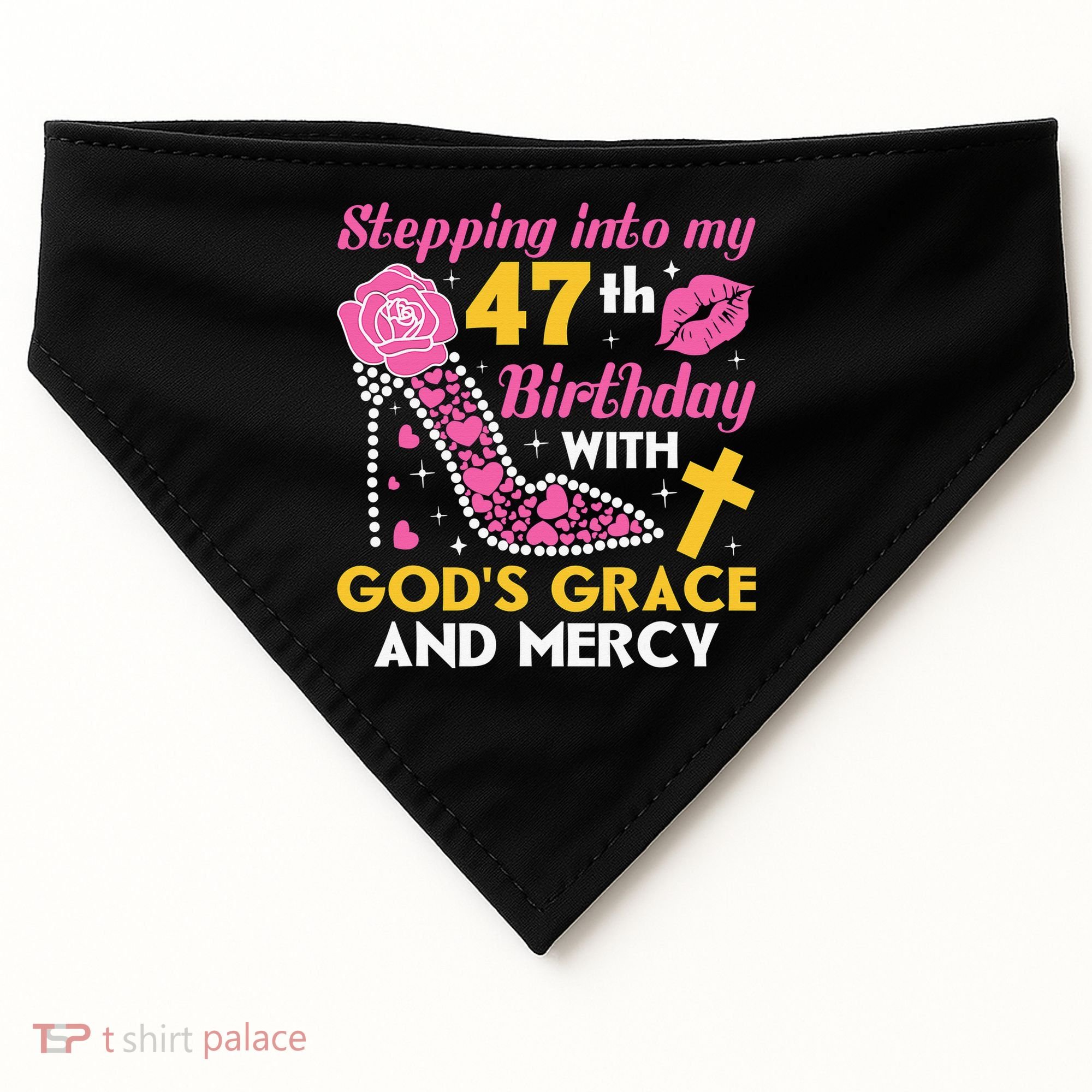 Stepping Into My 47th Birthday With God's Graces Mercy USA-Made Doggie Bandana