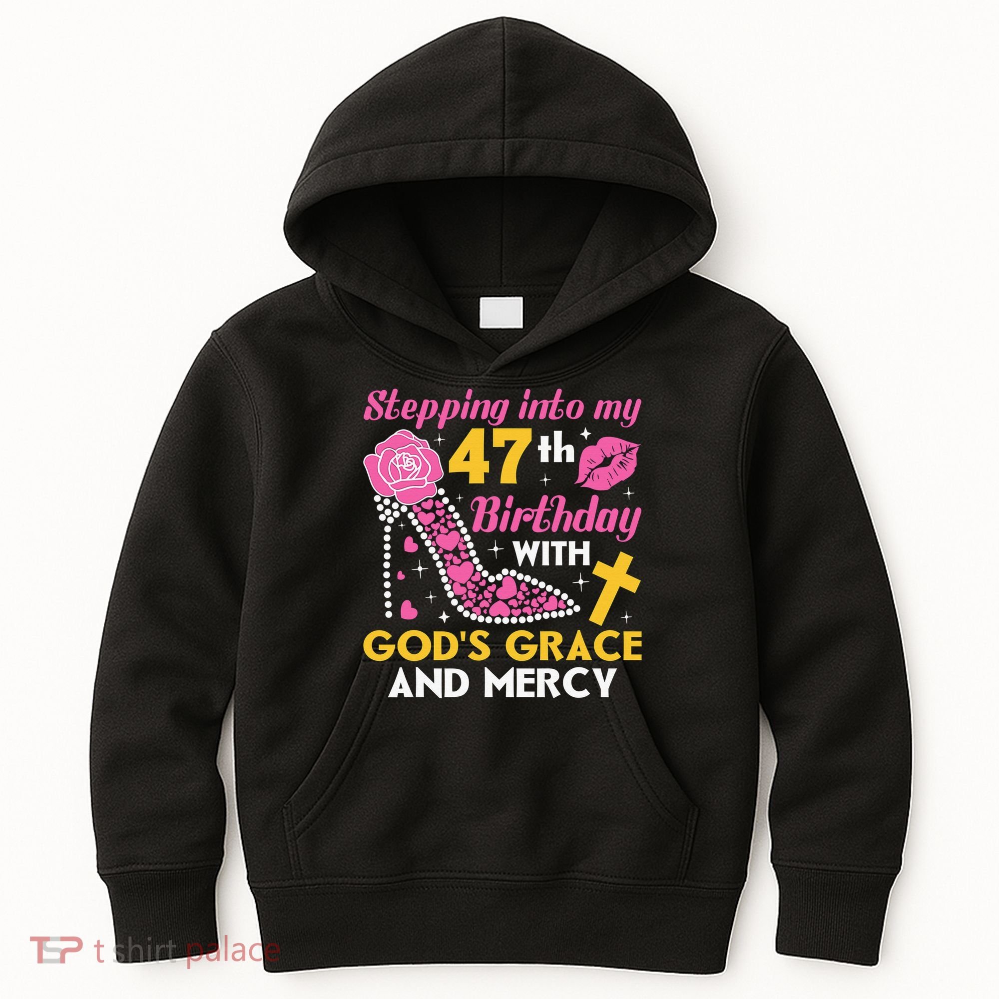 Stepping Into My 47th Birthday With God's Graces Mercy Kids Hoodie
