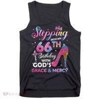 Stepping Into My 66th Birthday Gift Women 66 Years Old Pumps Tank Top thumb 0