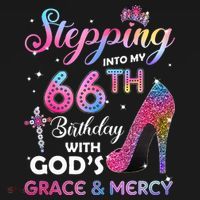Stepping Into My 66th Birthday Gift Women 66 Years Old Pumps Tank Top thumb 6