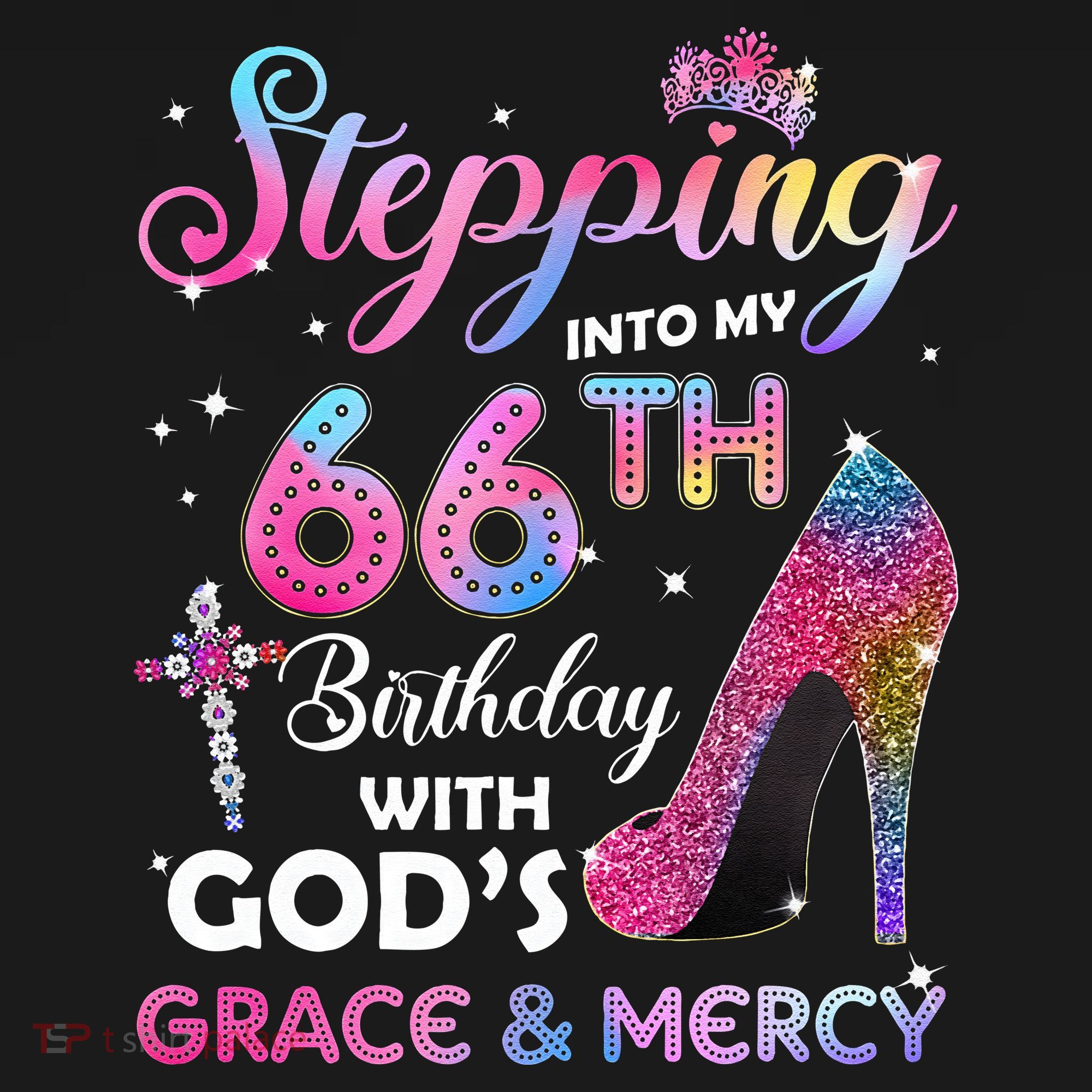 Stepping Into My 66th Birthday Gift Women 66 Years Old Pumps Tank Top