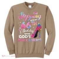 Stepping Into My 66th Birthday Gift Women 66 Years Old Pumps Sweatshirt thumb 0