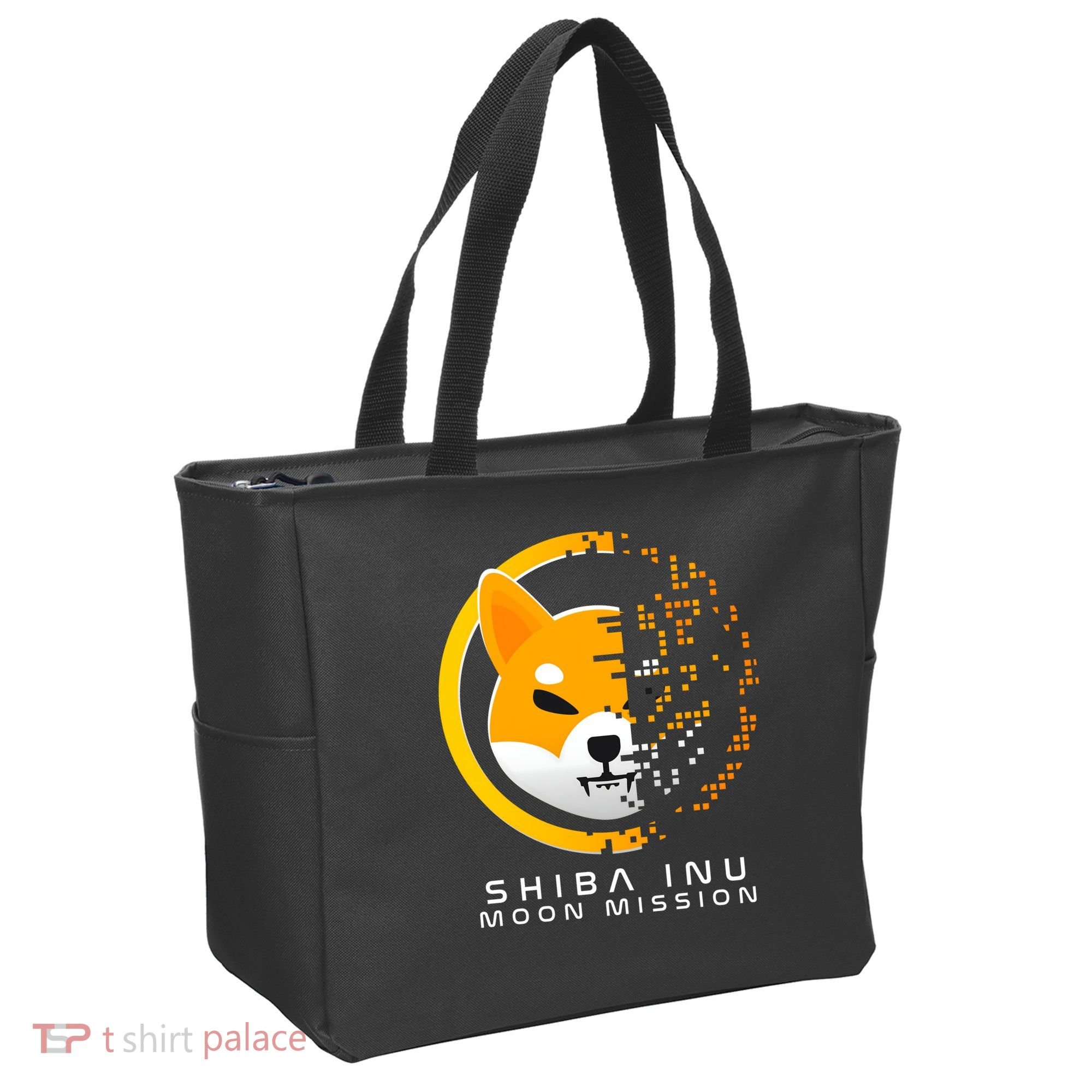 Shiba Inu Moon Mission DOGE Coin Cryptocurrency Tote Bag