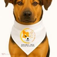 Shiba Inu Moon Mission DOGE Coin Cryptocurrency USA-Made Doggie Bandana thumb 1