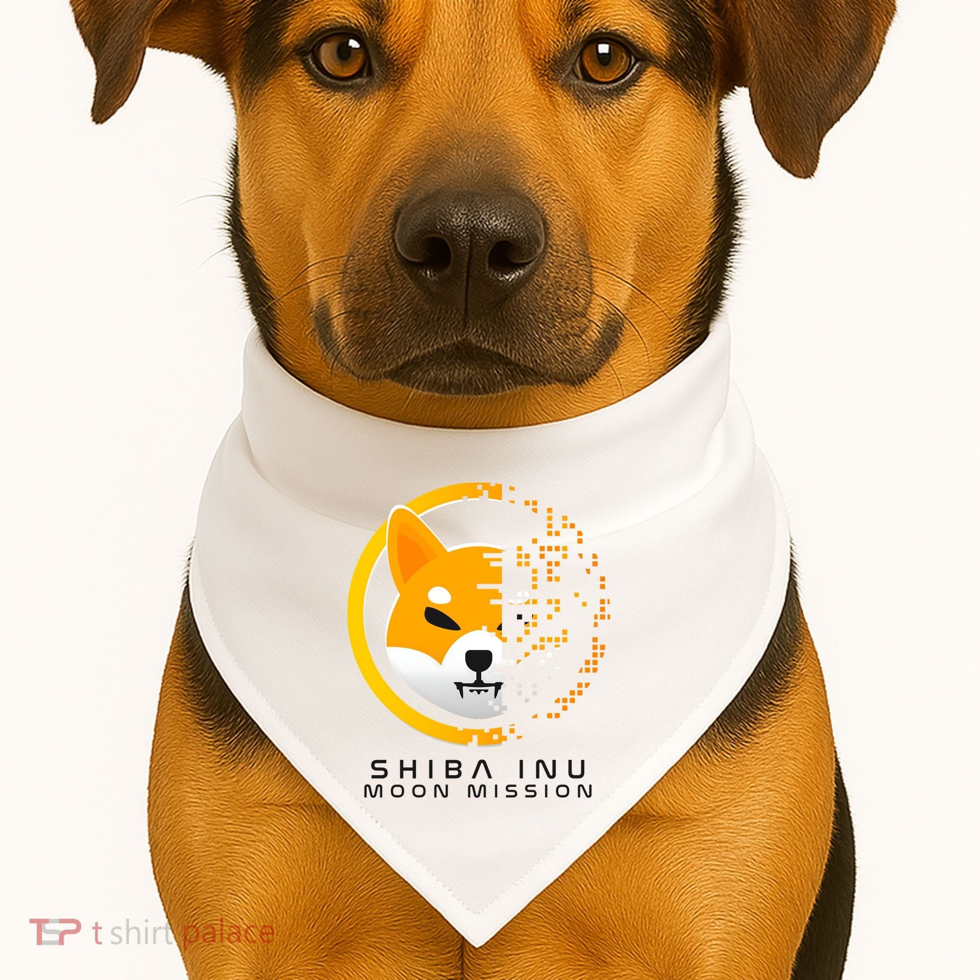 Shiba Inu Moon Mission DOGE Coin Cryptocurrency USA-Made Doggie Bandana
