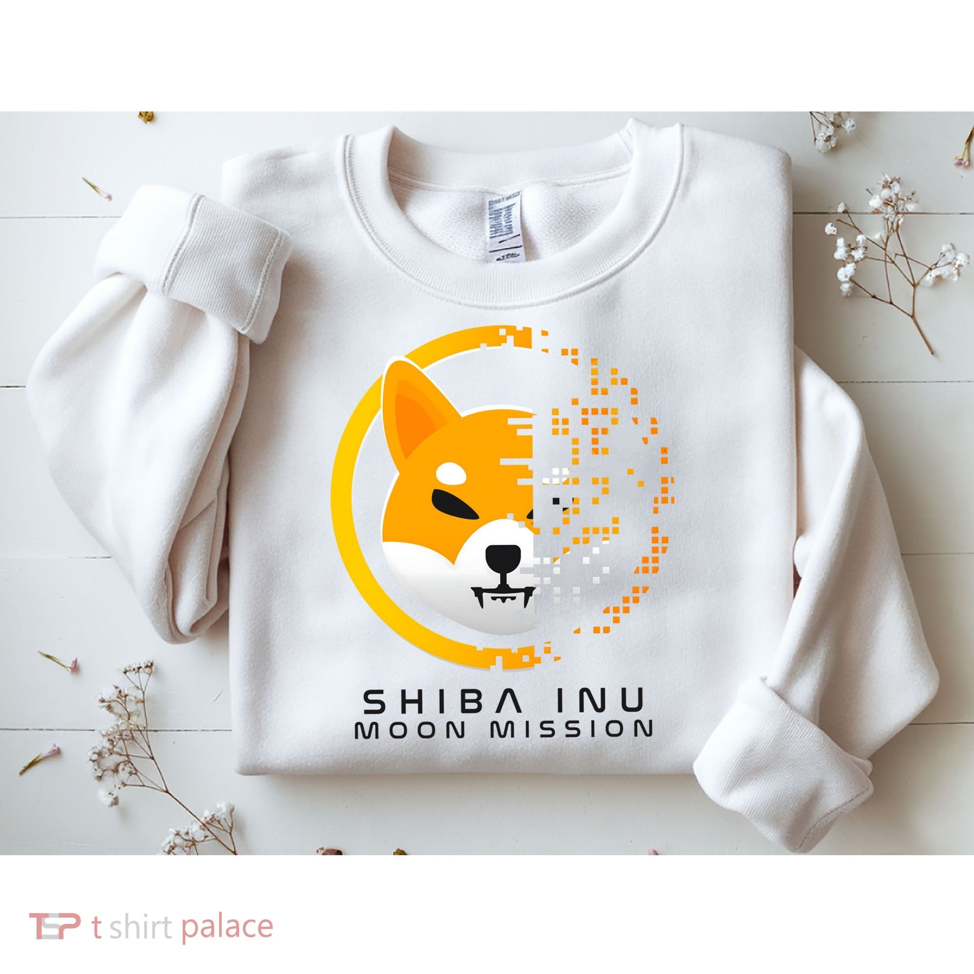Shiba Inu Moon Mission DOGE Coin Cryptocurrency Sweatshirt