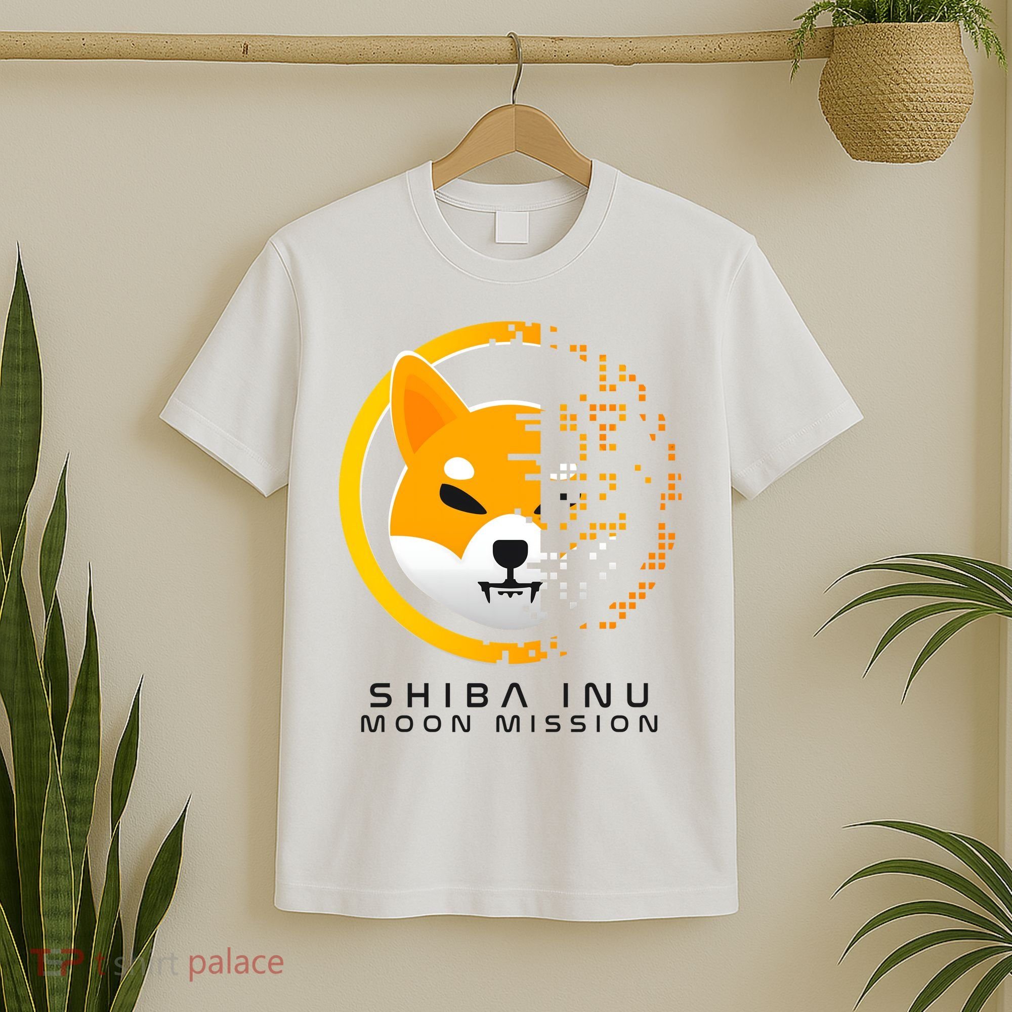 Shiba Inu Moon Mission DOGE Coin Cryptocurrency T-Shirt