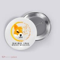 Shiba Inu Moon Mission DOGE Coin Cryptocurrency Button thumb 0
