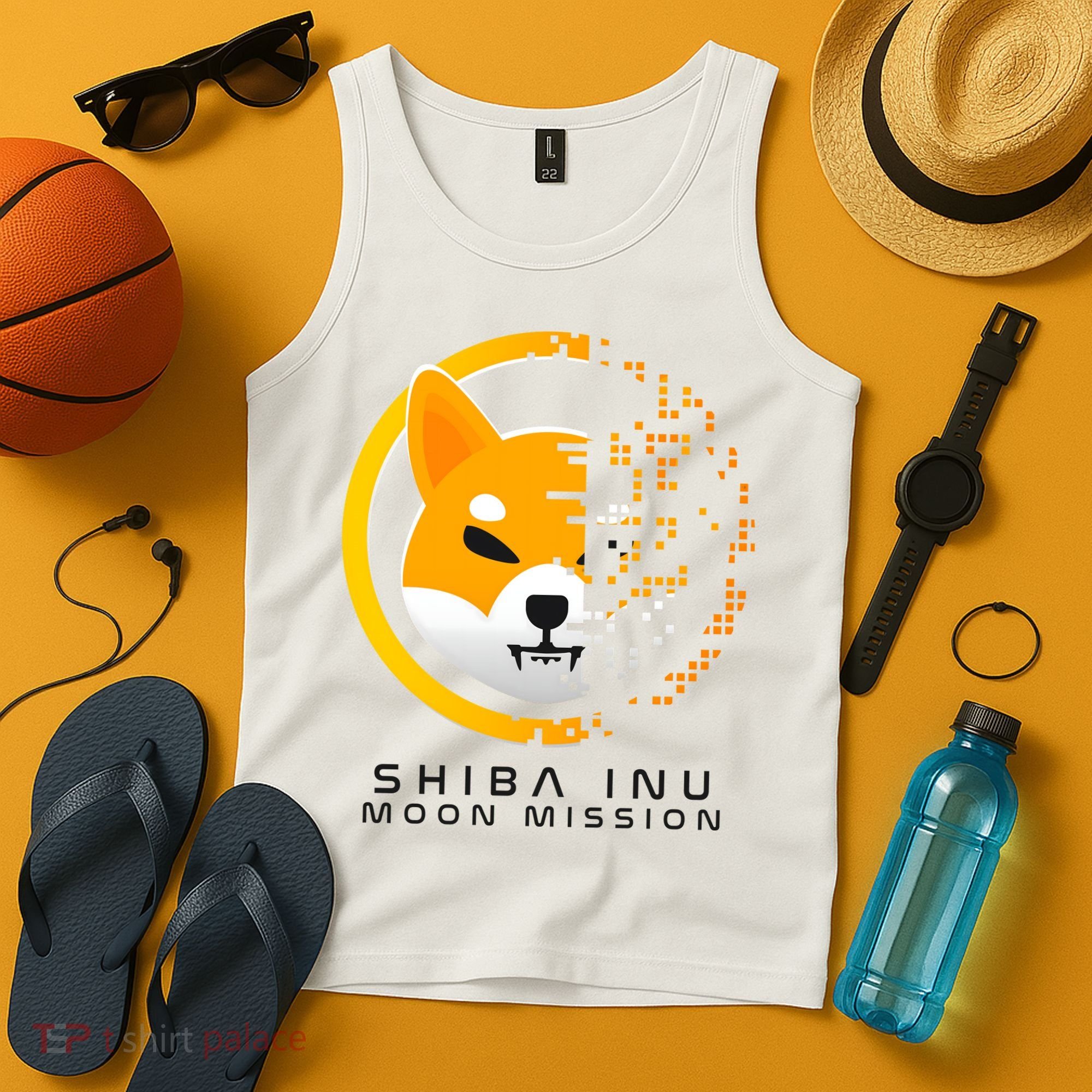 Shiba Inu Moon Mission DOGE Coin Cryptocurrency Tank Top