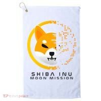 Shiba Inu Moon Mission DOGE Coin Cryptocurrency Golf Towel thumb 0